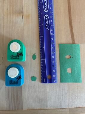 Lot of 2 Family Treasures Paper Punches Strawberry Apple